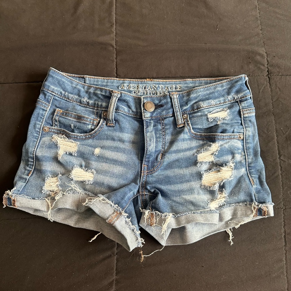 American Eagle Outfitters Superlow Shortie Denim Super Stretch Shorts